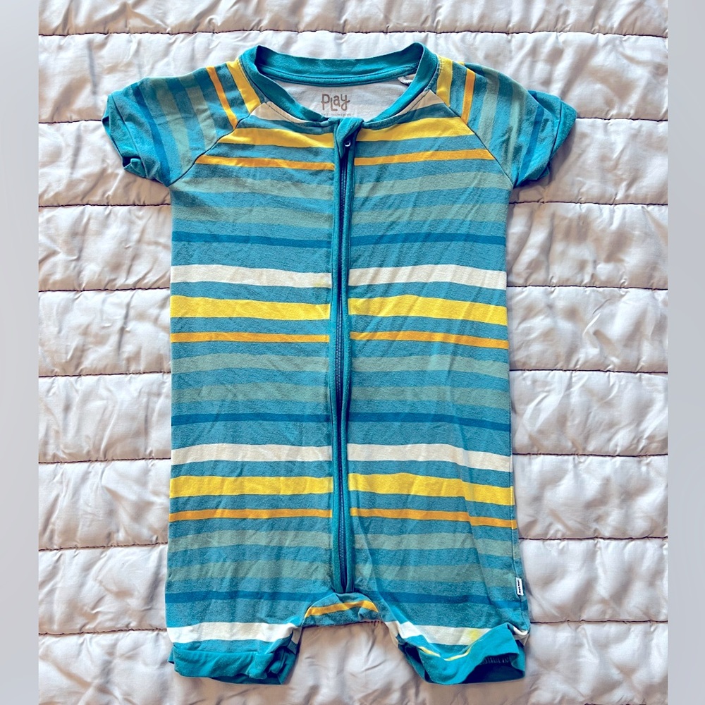 Little Sleepies 18-24 month Garden Stripe Shorty Romper